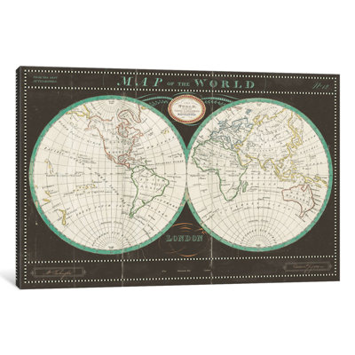" Torkingtons World Map Slate " Graphic Art Print