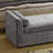 88.5" W Upholstered Modern Bench With Bolster Pillows-2104543692