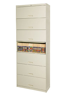 Pandora 30'' Wide 7 -Drawer File Cabinet, Bone White