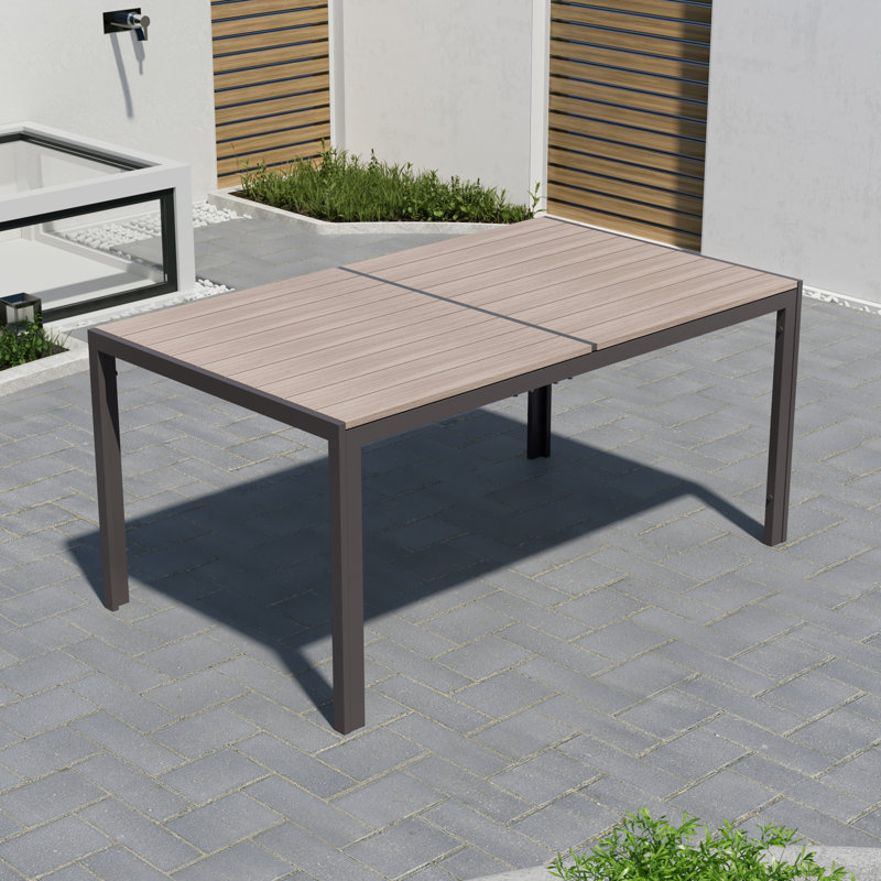 Plastic/Resin Patio Dining Table backyard metal frame