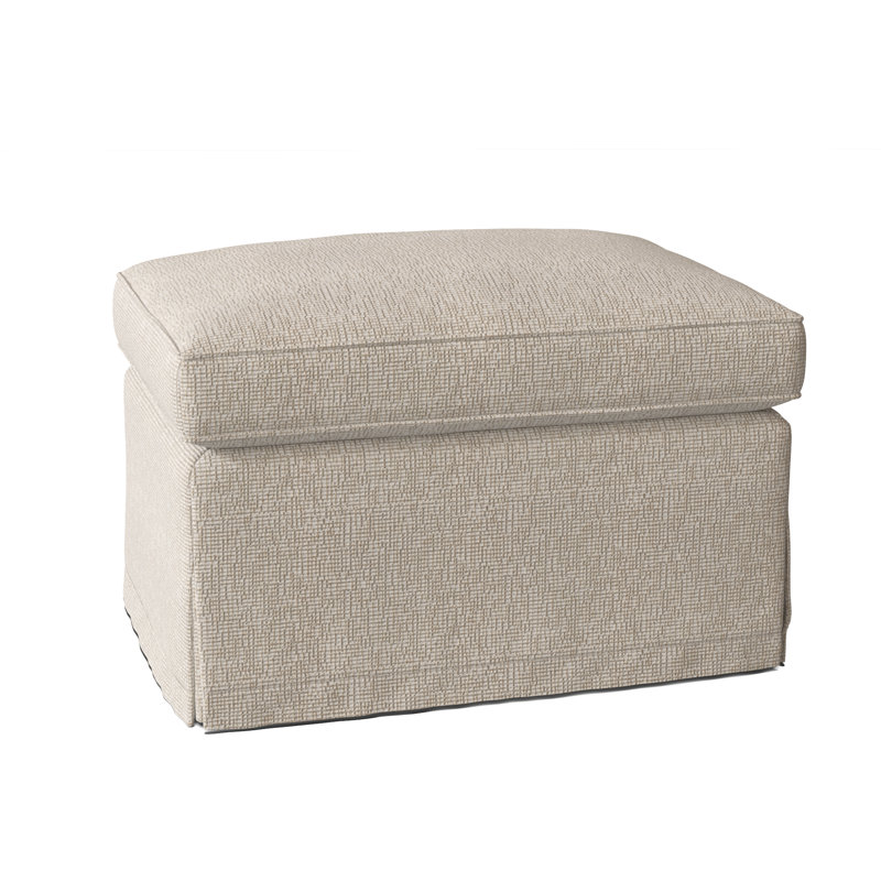 Everton Upholstered Ottoman, Sunny Linen