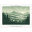 Misty Pine Forest Wallpaper Mural, Peel and Stick Kids Room Wall Mural, Layered Silhouette Landscape Nursery Wallpaper-799608145