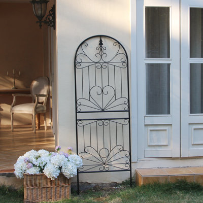  70.8" H X 24.5" W Iron Lattice Panel Trellis 1 Pack