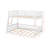 Full XL Over Queen Bunk Bed With Ladder And Guardrails