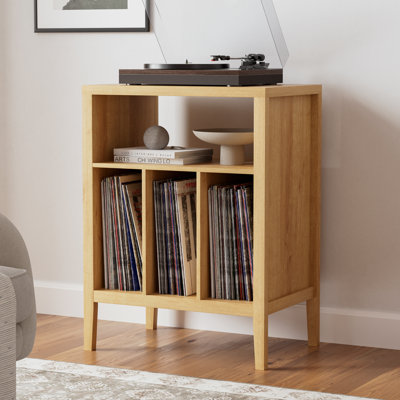 Support de tourne-disque en bois Farmhouse pour chambre à coucher et salon