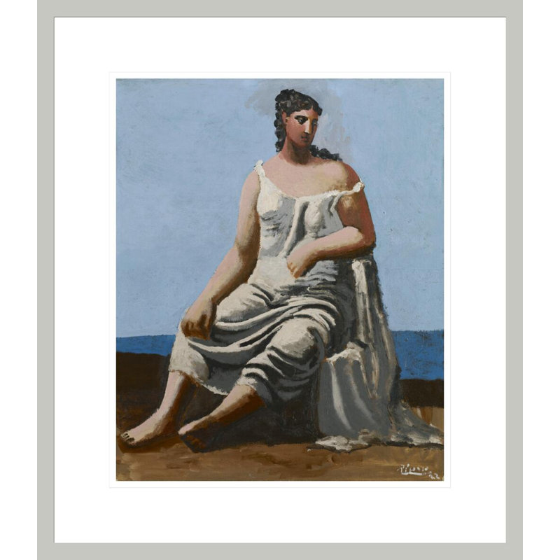 «Woman by the Sea» par Pablo Picasso, impression giclée sur cadre, 20.46" H x 17.75" W