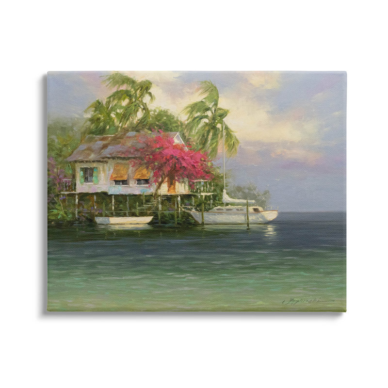 «Summer Coastal Holiday Cottage» par Martin Figlinski, H 24 po x l 30 po x P 1,5 po