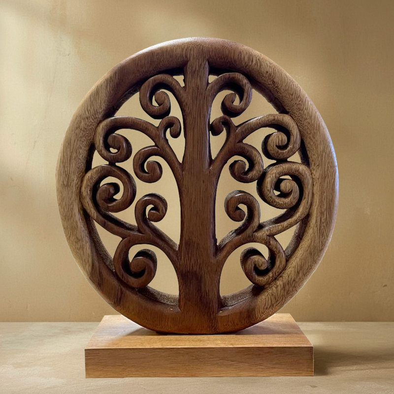 Sculpture en bois Mccayla sur base