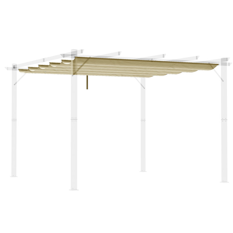 Brycyn Dakota Fields Beige Fabric Replacement Canopy for Pergola, 6cm H x 350cm W x 250cm D
