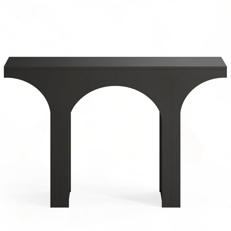 47" Narrow Black Console Table