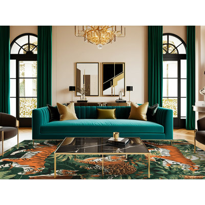  Washable Jungle Cat Big Cats Area Rug