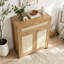 Buffet en rotin, armoire de rangement de style campagnard avec tablette réglable