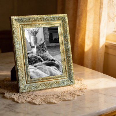 Cadre photo mural 8 pièces x 8 po or antique 8 pièces