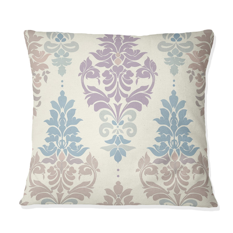 Coussin Damask, H 16 po x l 16 po, Carrée