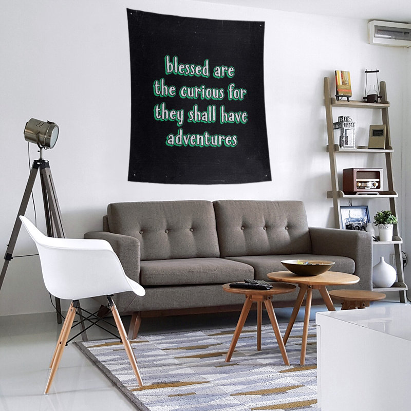 Tapisserie tableau noir en citation de polyester, H 104 po x l 88 po, Vert