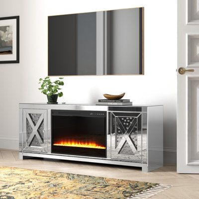 Tichenor TV Stand for TVs up to 65" with Electric Fireplace Included