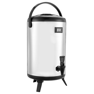 Distributeur de boissons isotherme pour boissons chaudes et froides en acier inoxydable 3,2 gallons
