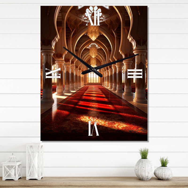 Horloge murale surdimensionnée de l'Islam Art The Inner II, Petit