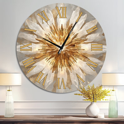 Lustre en cristal Bloom I - Horloge murale glamour en métal