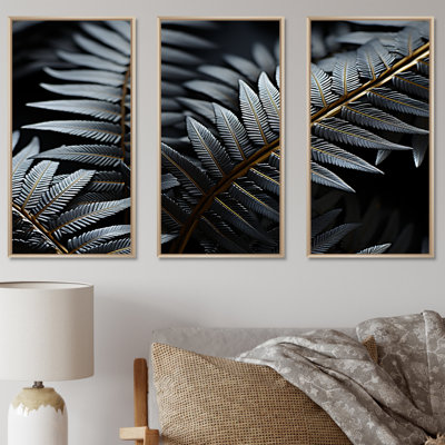 Frondes monochromes - ensemble d'art mural plantes