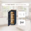 Armoire murale Shaker bleu marine de 30 cm (12 po) en bois massif avec 2 étagères réglables, prête à assembler pour la cuisine