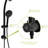 4.7" Rain Showerhead & 8 Hand Shower System, Stainless Steel Hose, Adjustable Holder, Angle Slide Bar, Multi Function - Showerhead, Shower,-115806978