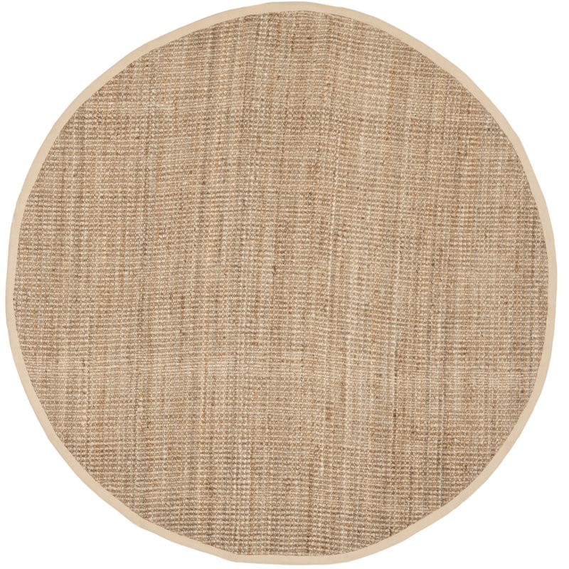 Tapis en jute tissé à la main Calidia, Rond 4 pi