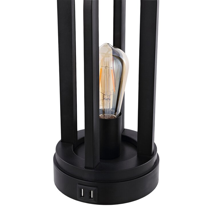 Tibia LED Portable Table Lamp USB Black - Lucande - Buy online