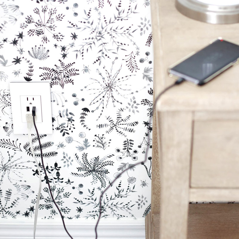 Plaque murale Adorne® 1-Gang + Rocker, Blanc sur blanc