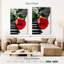 Hardie, rose rouge sur piano-108230746