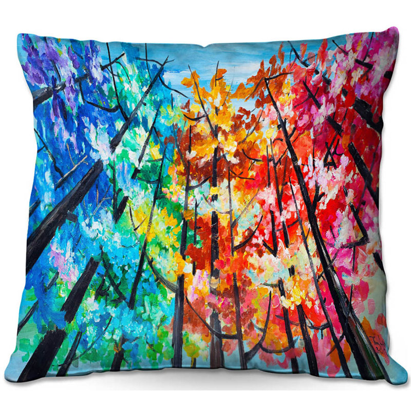 Floral Reversible Throw Pillow, 16" x 16"