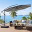 Parasol en porte-à-faux avec base, gris-1679387305