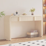 Console unique à silhouette arrondie et surface lisse