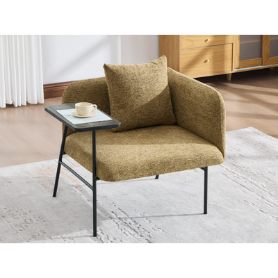 Chaise de loisir rembourrée avec tablette