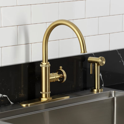 Kingston Brass Levante Single-Handle Deck Mount Kitchen Faucet