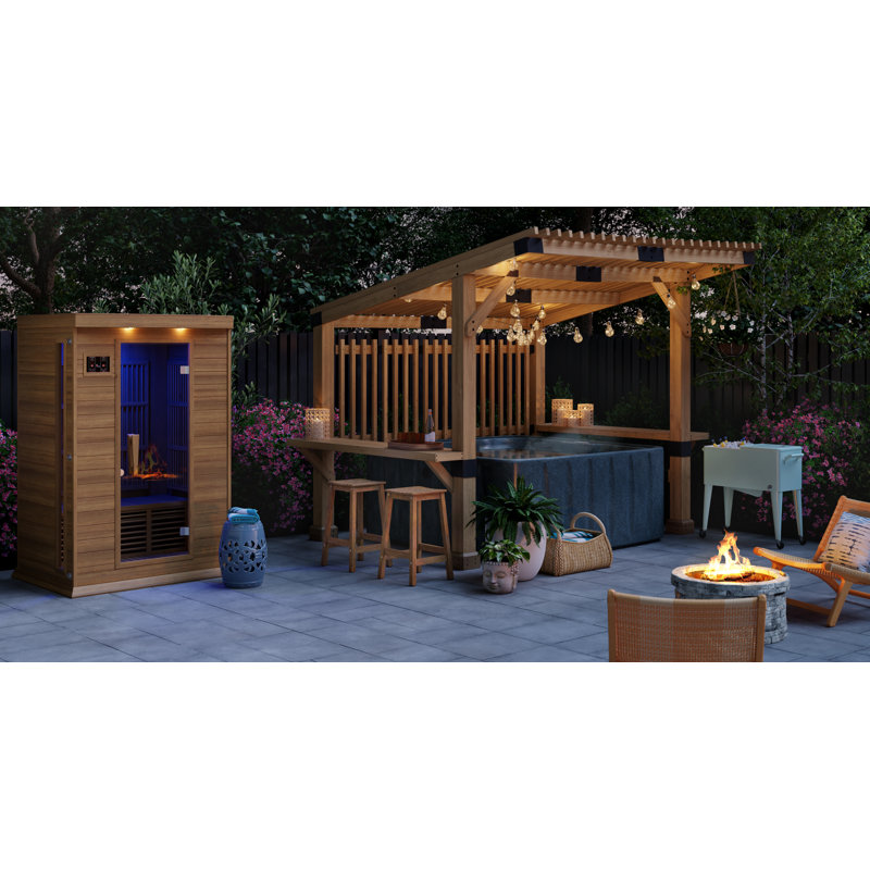 Dynamic Infrared Maxxus 2 - Person Bluetooth Compatible FAR Infrared Sauna in Hemlock