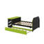 Lit de jour double en bois avec couchette, bureau et port USB-989337174