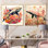 «Vintage Floral Whale Decor I», ensemble de 2 reproductions d'art mural baleine