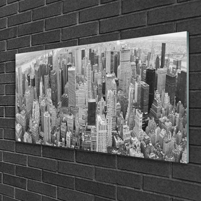 City Houses - Unframed Photograph on Glass