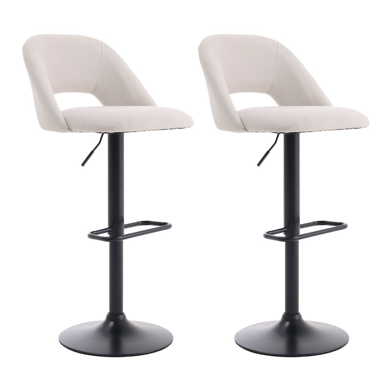 Galina Upholstered Adjustable Height Bar Stool