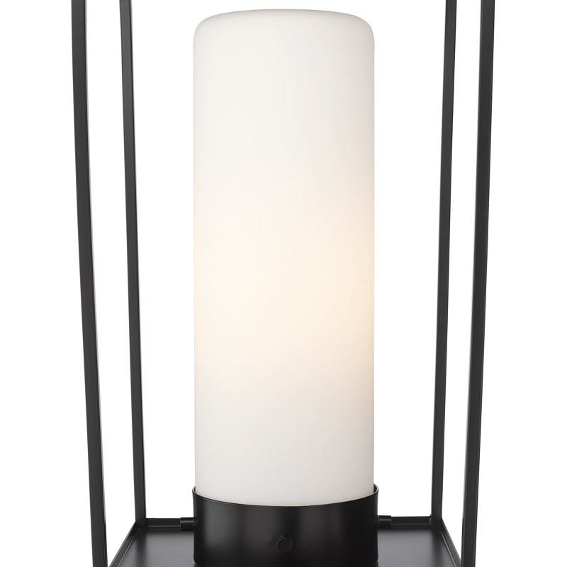 Lampadaire câblé noir à 1 lumière Jadine (double), H 116,25 po x l 10 po x P 10 po