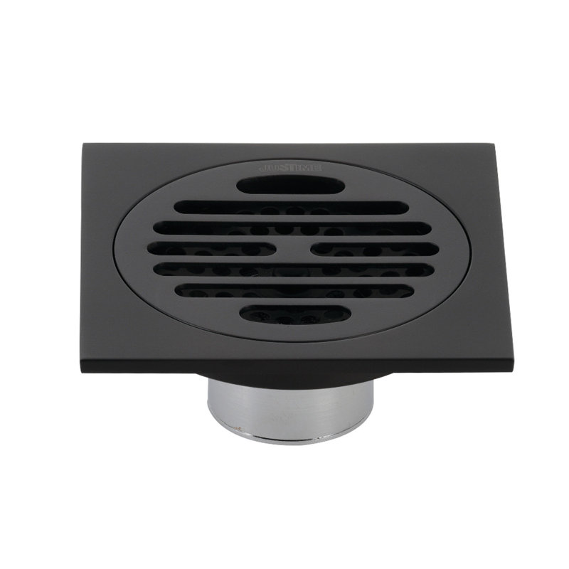 Drain de douche Watercours Symmetric Grid, Noir mat