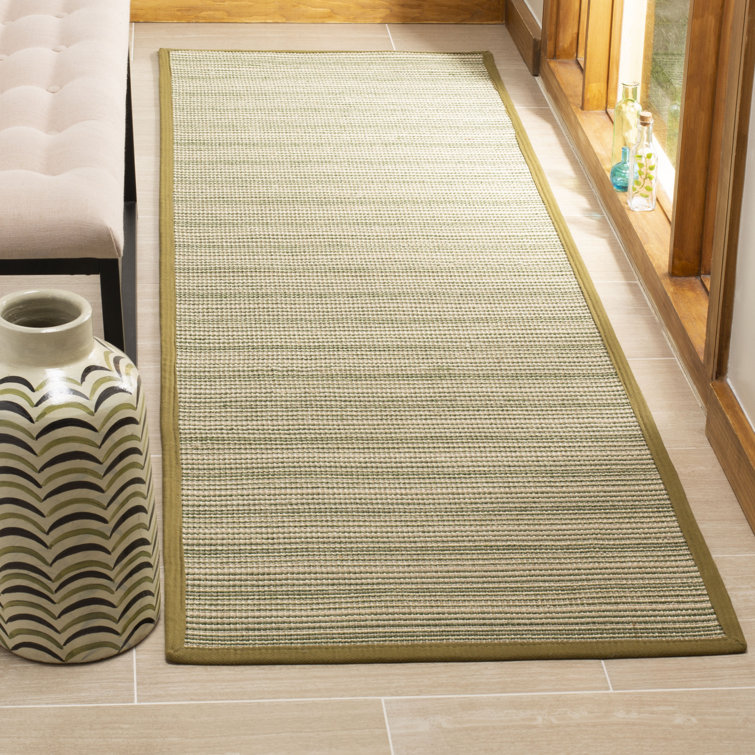 Nonatum Natural Fiber Sisal Pile Striped Rug