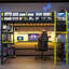 Full Size Wood Loft Bed With Desk,Side Storage Rack,Multi-Storage Shelves And RGB Light,Red-71119377-71119378