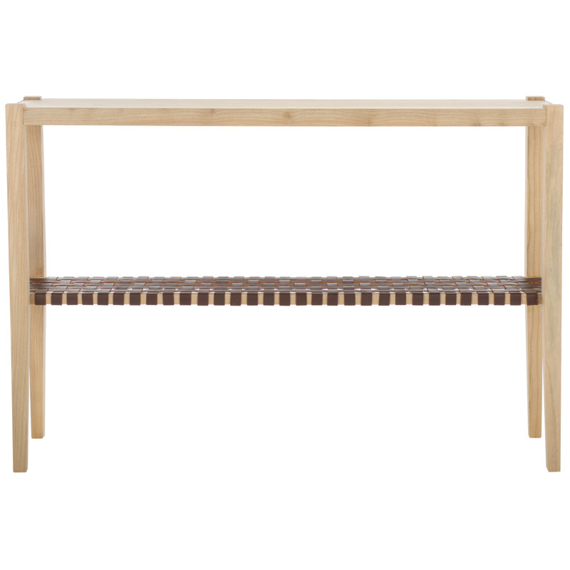Javoronkov Bar Height Console Table, Natural, Cognac