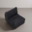 Upholstered Faux Rabbit Fur Flannel Armless Chair with Pillow Back, Single Chair Module Part For Sectional Sofa-1027329243