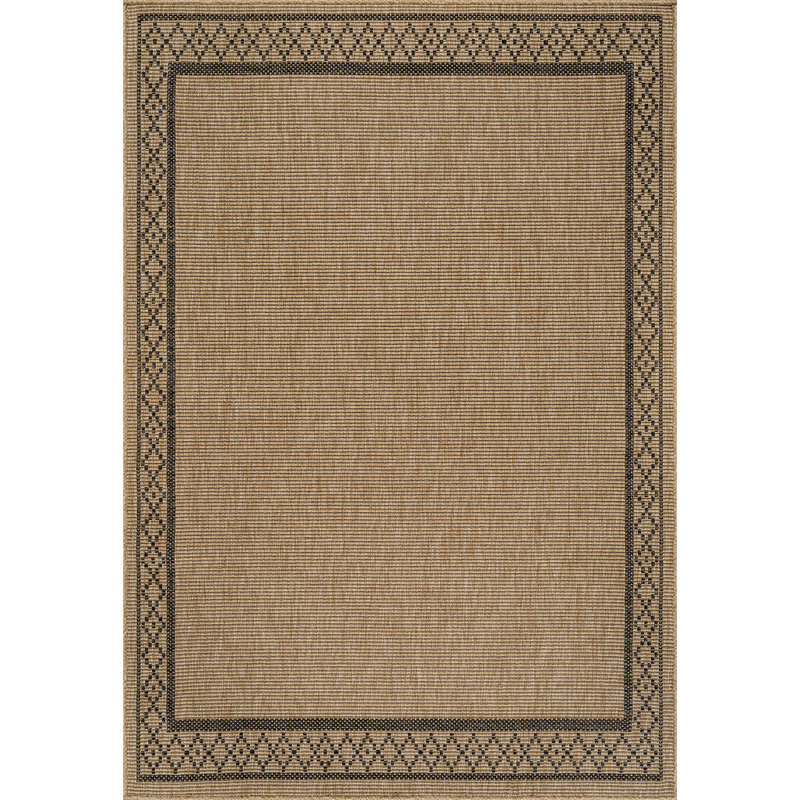 Indoor Outdoor Area Rug, Beige, Rectangle 8' x 10'