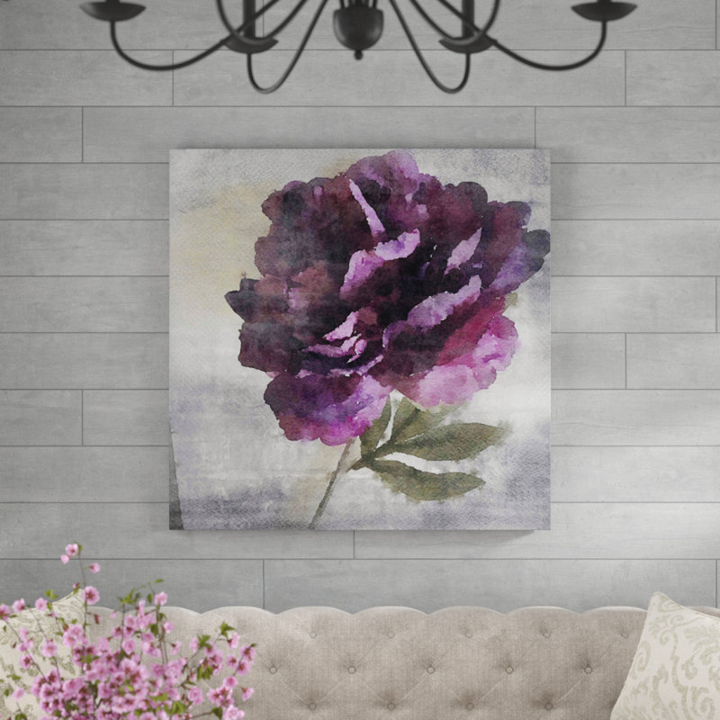 « seule fleur », reproduction d’art sur toile tendue, H 40 po x l 40 po x l 1,5 po