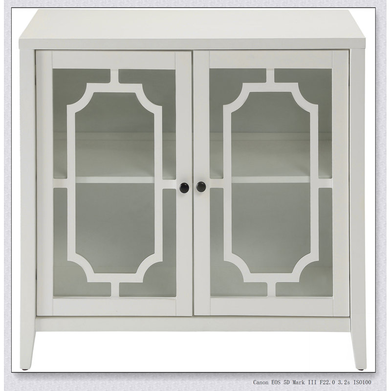 Console blanche avec 2 portes