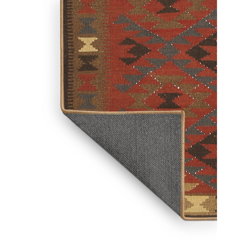 Tapis beige/rouge/brun contemporain, Rectangle 8 pi x 12 pi